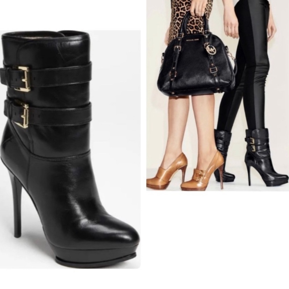 Michael Kors Leather & Shearling Mae Boot